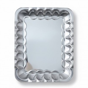 سینی استیل مستطیل مدل کنگره