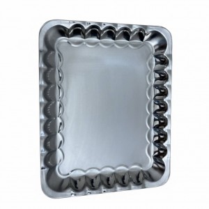 سینی استیل مستطیل مدل کنگره