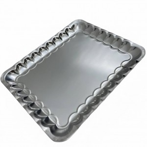 سینی استیل مستطیل مدل کنگره