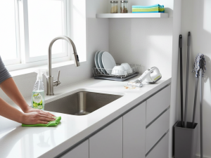 ترفندهایی برای آشپزخانه‌ای تمیز با کمترین زمان ممکن