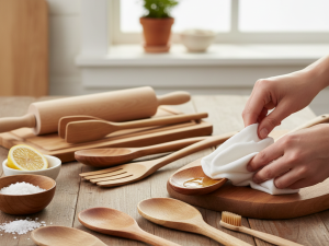 چطور ظروف چوبی آشپزخانه را عمر طولانی‌تر کنیم؟