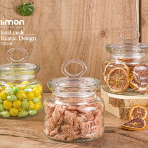 بانکه شیشه‌ای لیمون مدل روستیک ۷۰۰ میل