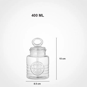 بانکه شیشه‌ای لیمون مدل روستیک ۴۰۰ میل