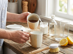 چطور لکه‌های سخت چای و قهوه را از روی فنجان‌ها و لیوان‌ها پاک کنیم؟