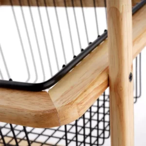 سبد سیب زمینی و پیاز چوبی