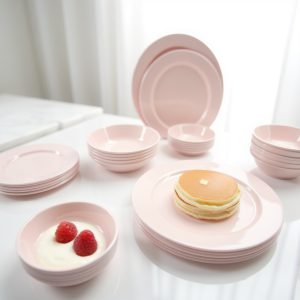 سوپ خوری رنگی(صورتی)ملامین