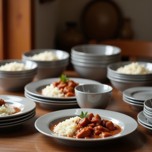 دیس برنج رنگی(طوسی)ملامین