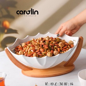 سالادخوری(آجیل خوری) پایه چوبی کشکول کارولین