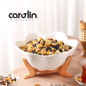 سالاد خوری پایه چوبی لاله کارولین