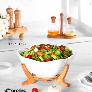 سالاد خوری پایه چوبی لاله کارولین
