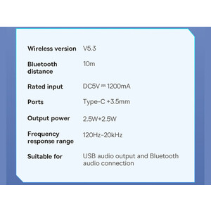 ساندبار و اسپیکر بلوتوثی بیسوس Baseus AeQur DS10 Sound Positioning Acoustics A20054402111