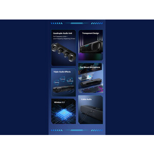 ساندبار و اسپیکر بلوتوثی بیسوس Baseus AeQur DS10 Sound Positioning Acoustics A20054402111