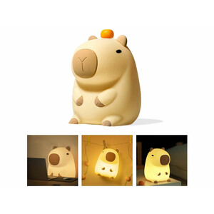 خرید چراغ خواب رومیزی سیلیکونی شارژی New Capibara Silicone Night Light Sleeping DS-CPBR-01
