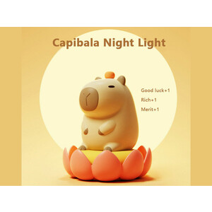 چراغ خواب رومیزی سیلیکونی شارژی New Capibara Silicone Night Light Sleeping DS-CPBR-01