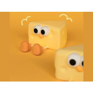 کیفیت چراغ خواب سیلیکونی فانتزی رومیزی شارژی Cheese night light rechargeable silicone bedroom sleep L54