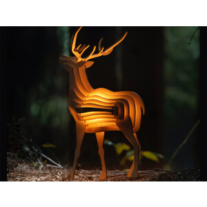 بهترین چراغ های چوبی فانتزی طرح گوزن Animal Wooden Night Light Parent-Child Interactive Assemble Toys