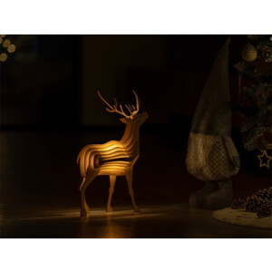 خرید چراغ های چوبی فانتزی طرح گوزن Animal Wooden Night Light Parent-Child Interactive Assemble Toys
