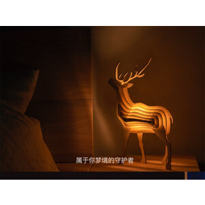 فروش چراغ های چوبی فانتزی طرح گوزن Animal Wooden Night Light Parent-Child Interactive Assemble Toys
