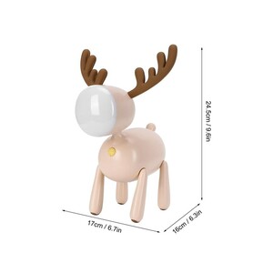 چراغ رومیزی سیلکونی فانتزی شارژی طرح گوزن L17 Cartoon deer small night light USB charging