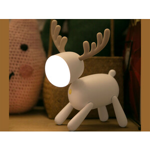 خرید چراغ رومیزی سیلکونی  فانتزی طرح گوزن Cartoon deer small night light USB charging sleep with silicone LED elk light children