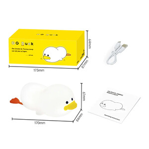 فروش چراغ خواب سیلیکونی شارژی طرح اردک Duck LED Night Lamp Silicone USB Rechargeable Sleeping light