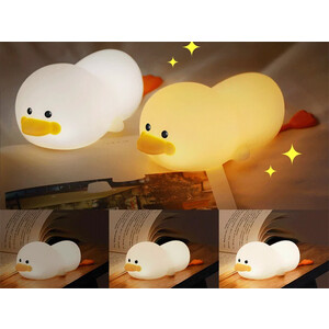 خرید چراغ خواب سیلیکونی شارژی طرح اردک Duck LED Night Lamp Silicone USB Rechargeable Sleeping light