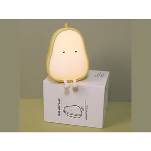 کیفیت چراغ خواب طرح گلابی اتاق کودک Cute Fruit Pear lamp Silicone Night Light USB Rechargeable Dimming Cartoon Bedroom