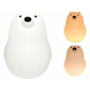 چراغ خواب رومیزی فانتزی قابل شارژ MUID white bear pat lamp silicone