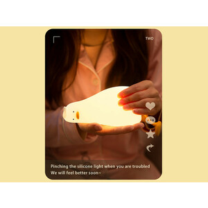چراغ خواب فانتزی رومیزی قابل شارژ Festive LED Lying Flat Duck Lamp