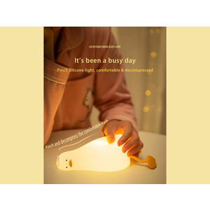 چراغ خواب فانتزی رومیزی قابل شارژ Festive LED Lying Flat Duck Lamp