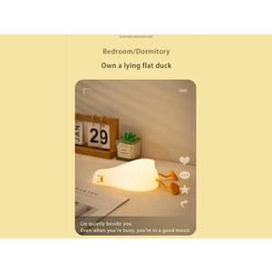 چراغ خواب فانتزی رومیزی قابل شارژ Festive LED Lying Flat Duck Lamp