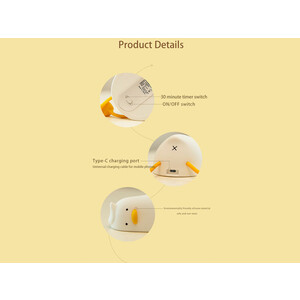 چراغ خواب فانتزی رومیزی قابل شارژ Festive LED Lying Flat Duck Lamp