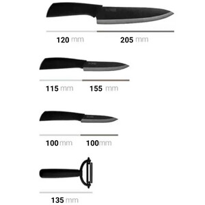 ست چاقو و پوست کن شیائومی Xiaomi HUOHOU Nano Ceramic Knife Set HU0010
