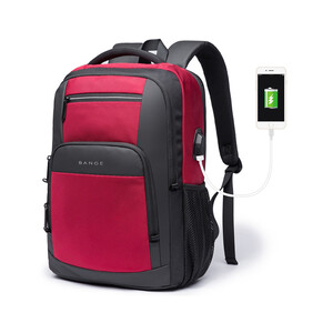 کوله پشتی ضد آب یو اس بی دار بنج BANGE BG-1921 Waterproof Backpack with USB Charging Port