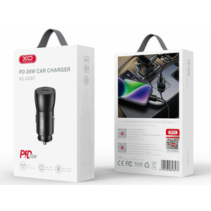 قیمت شارژر فندکی فست شارژ ماشین تایپ سی 25 وات ایکس او CC57