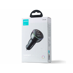 شارژر فندکی یو اس بی و تایپ سی فست شارژ 70 وات جویروم Joyroom JR-CL26 70W 3-Port (2PD+1USB) Car Charger