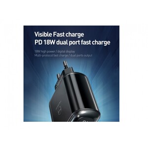 قیمت آداپتور فست شارژ 18 وات مک‌دودو Mcdodo CH-717 USB-C/USB LED Adapter