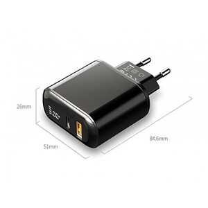 آداپتور فست شارژ 18 وات مک‌دودو Mcdodo CH-717 USB-C/USB LED Adapter