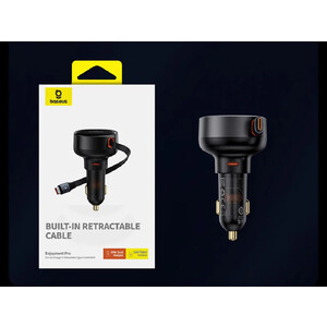 شارژر فندکی فست شارژ ماشین تایپ سی 60 وات بیسوس