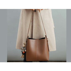 فروش کیف دوشی زنانه با ظرفیت بزرگ New Women's Leather Bucket Bag Large Capacity