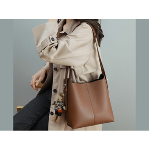 کیفیت کیف دوشی زنانه با ظرفیت بزرگ New Women's Leather Bucket Bag Large Capacity