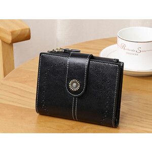 قیمت کیف پول زنانه چرمی تاشو IOS/Aiguoshi Cowhide women's folding wallet 2045