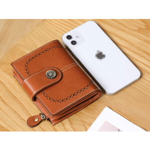 خرید کیف پول زنانه چرمی تاشو IOS/Aiguoshi Cowhide women's folding wallet 2045