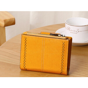کیفیت کیف پول زنانه چرمی تاشو IOS/Aiguoshi Cowhide women's folding wallet 2045