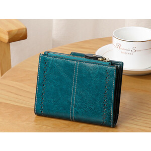 خرید کیف پول زنانه چرمی تاشو IOS/Aiguoshi Cowhide women's folding wallet 2045