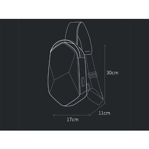 فروش کوله تک بند منشوری دارای پورت USB بانگه BANGE BG-7213 PRISM CROSSBODY BAG (9.7")