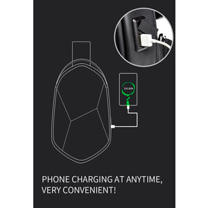 کوله تک بند منشوری با ظرفیت 7.9 اینچ دارای پورت USB 3.0 بانگه BANGE BG-7213 PRISM CROSSBODY BAG (9.7")