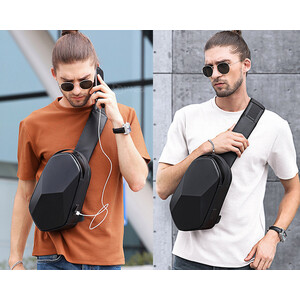 کوله تک بند منشوری با ظرفیت 9.7 اینچ دارای پورت USB بنج BANGE BG-7213 PRISM CROSSBODY BAG (9.7")