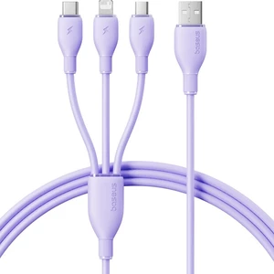 خرید کابل شارژ USB به لایتنینگ/تایپ سی/میکرو یو اس بی  3.5 آمپر بیسوس