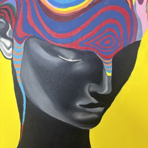 تابلو نقاشی رنگ روغن طرح mushrooms side effect